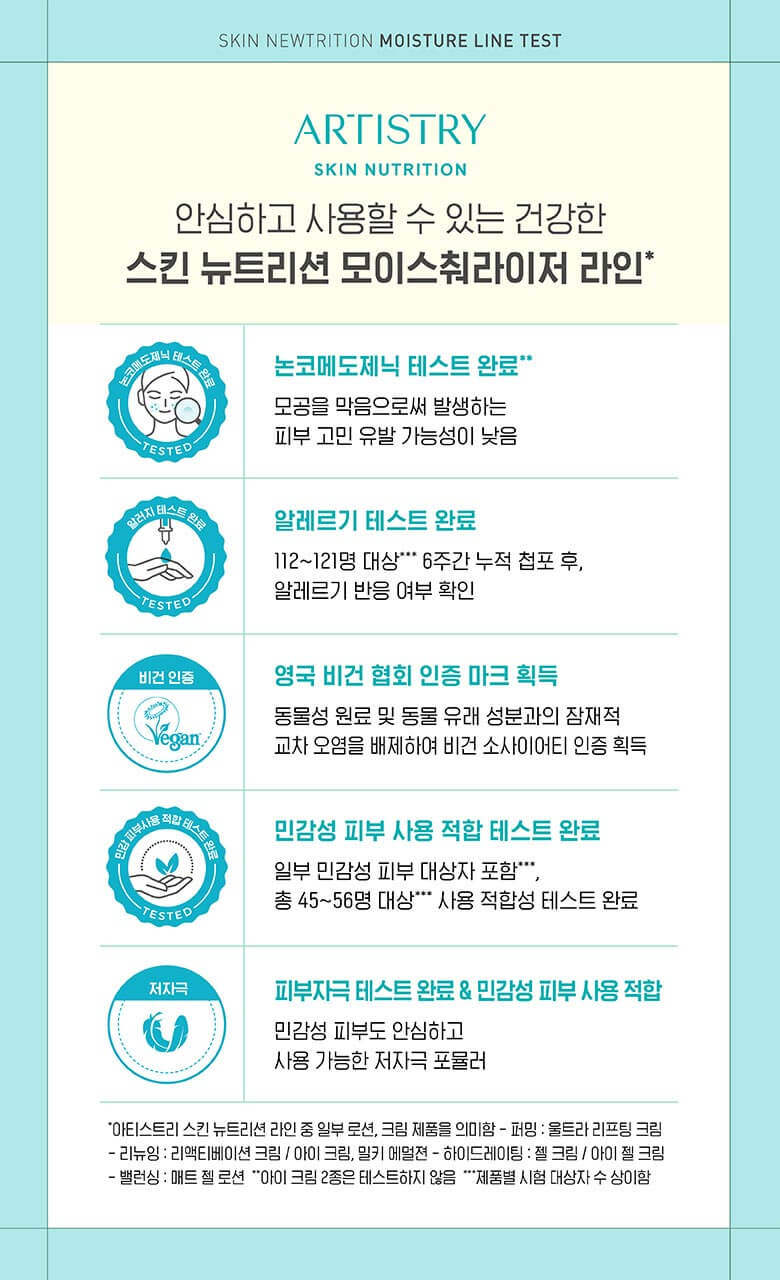 안심하고 사용할 수 있는 건강한 스킨 뉴트리션 모이스춰라이저 라인